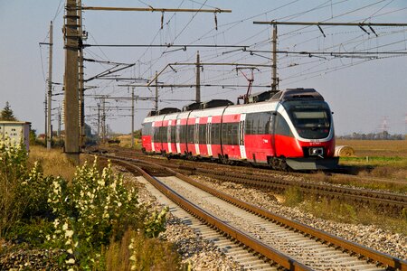 Railcar railway station gramatneusiedl