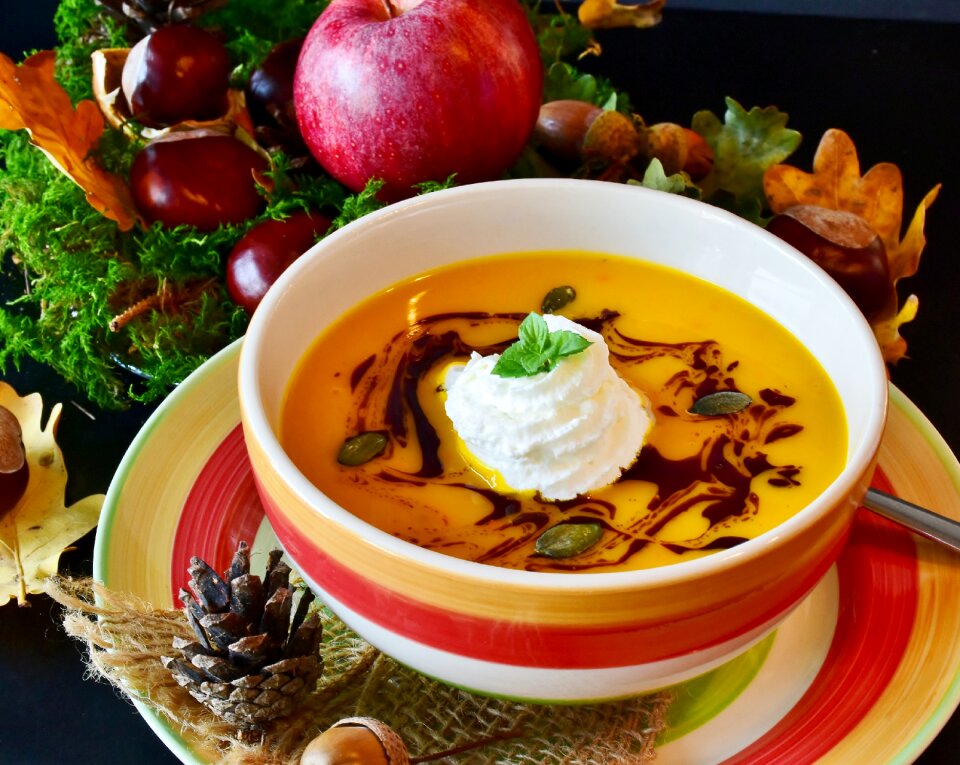 Orange potato soup ginger soup photo