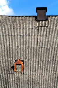 Chimney the roof of the tile photo