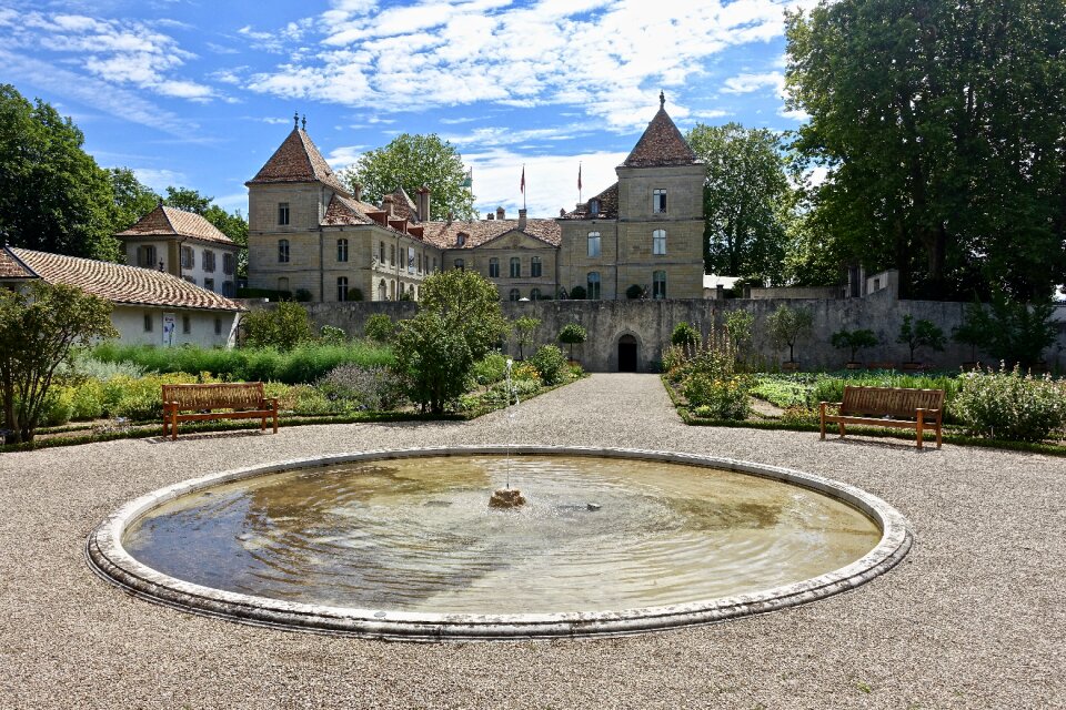 Fountain garden outdoors