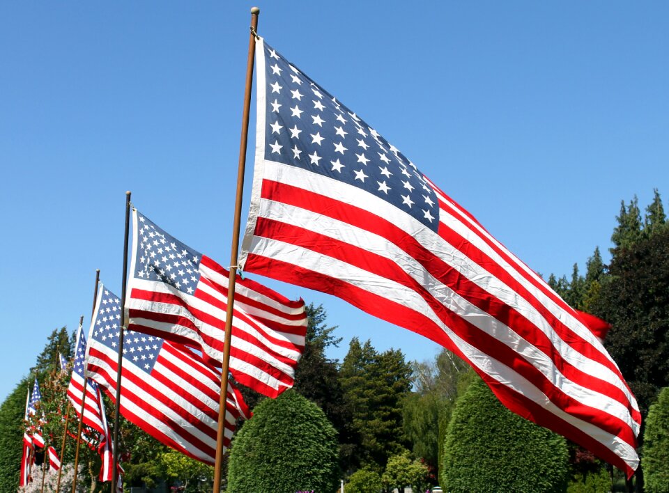 Flags america blue memory