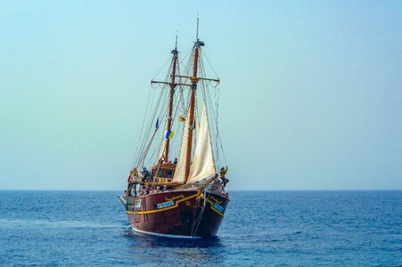 Boat sail sea photo