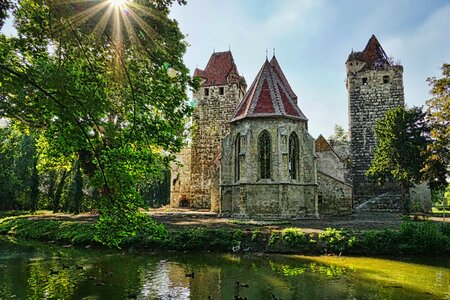 Castle ruin summer green