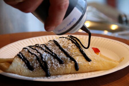 Eat pancake delicious photo