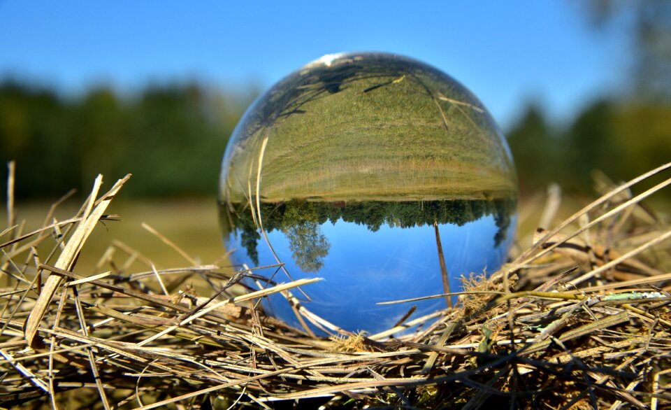 Glass round landscape