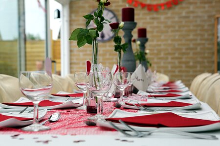 Table wedding red