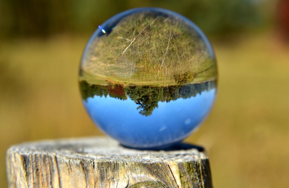 Glass round landscape