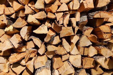 Firewood logs brown fire photo