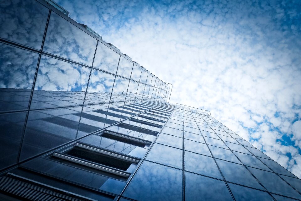 City reflection futuristic