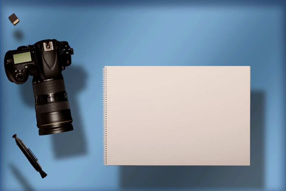Sd card photographic equipment glass table