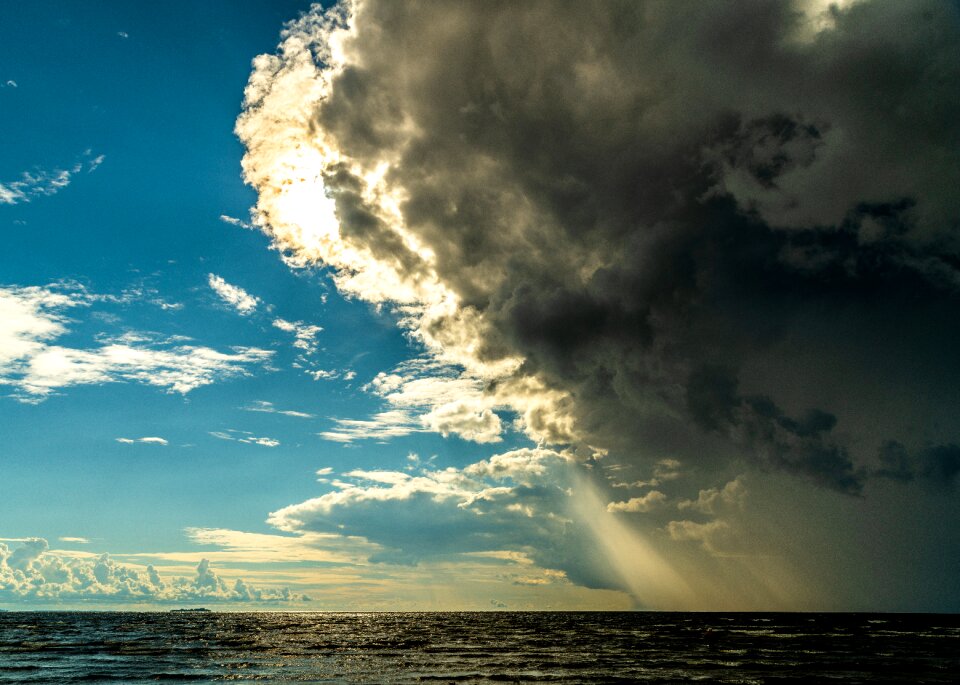 Bay sun sky