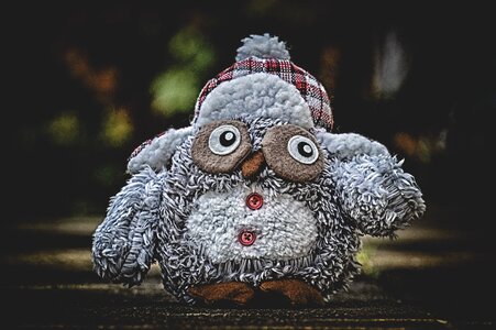 Winter teddy bear toys photo