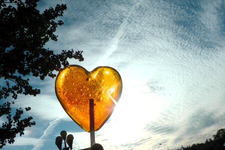 Heart lollipop sun