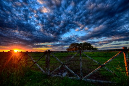 Sky field nature photo