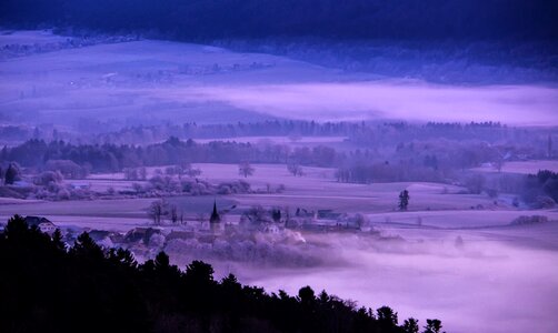 Aurora val de ruz neuchâtel winter photo