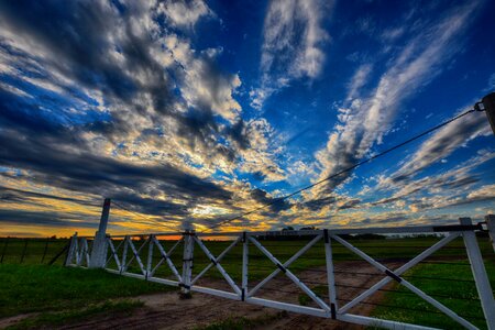 Sky field nature photo