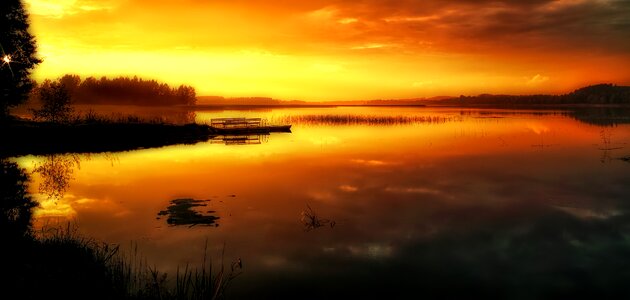 Sunset water nature photo