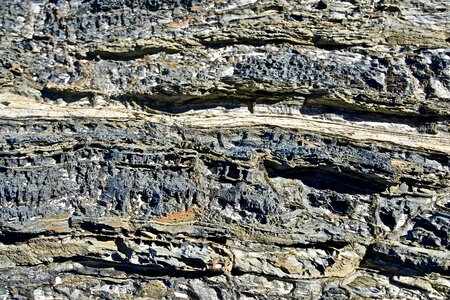 Layer sedimentary weathered