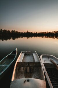 Sunset mirroring reflection photo