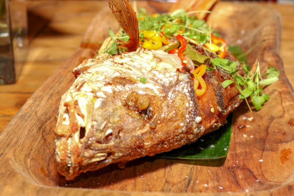 Grill grilled fish