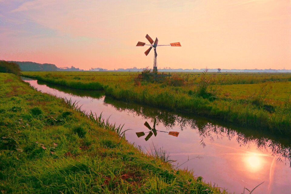 Reflection fields countryside