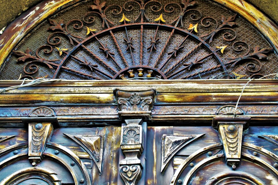 Old door architecture door handle