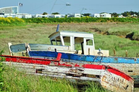 Old boat seascape antique