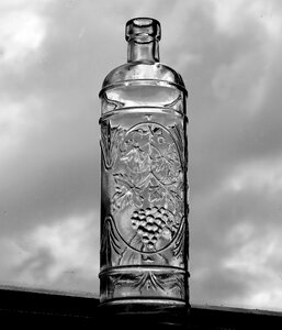 Bottle glass antique photo