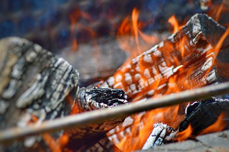 Burn ash barbecue