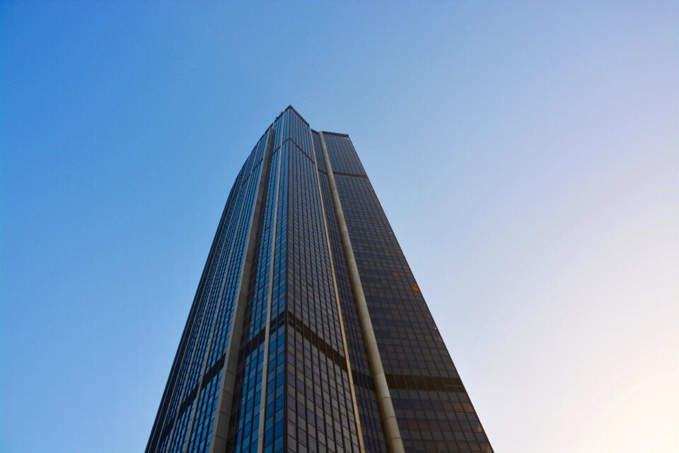 Glass tower skyscraper monument