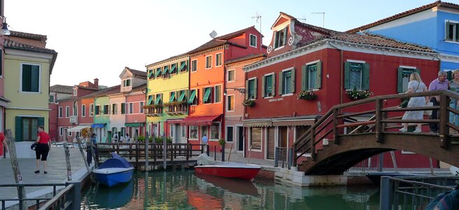 Colorful houses water photo