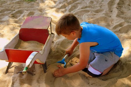 Sand a person hands