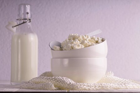 Table milk cottage cheese photo