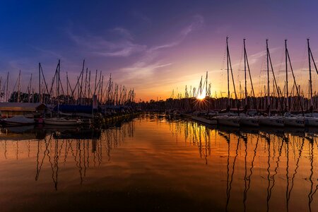 Boats afterglow mood photo