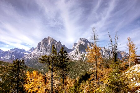 Mountains clouds rock photo