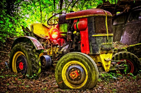 Lost place tractors oldtimer photo