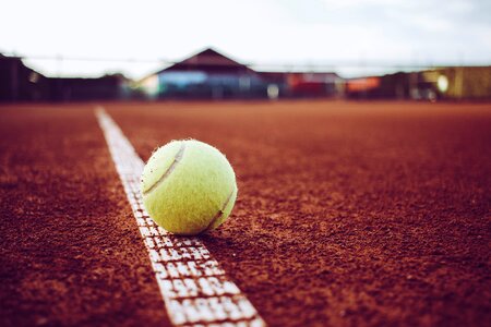 Space tennis court line photo