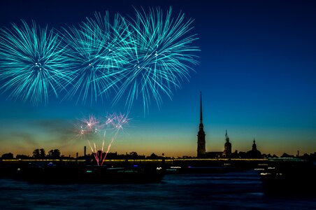 Holiday night fireworks