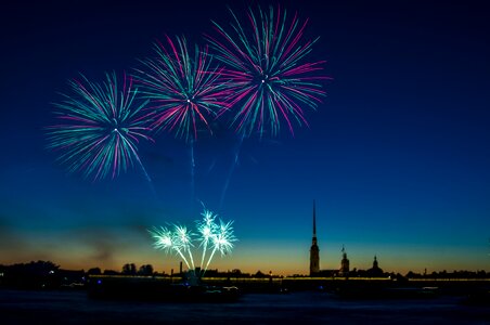 Holiday night fireworks