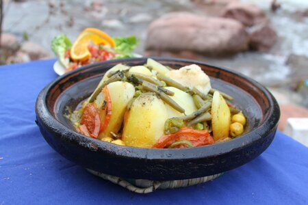 Flat tagine vegetarian