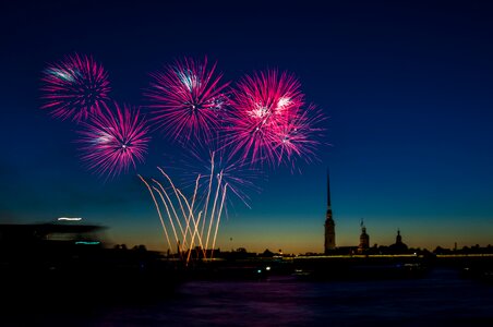 Holiday night fireworks