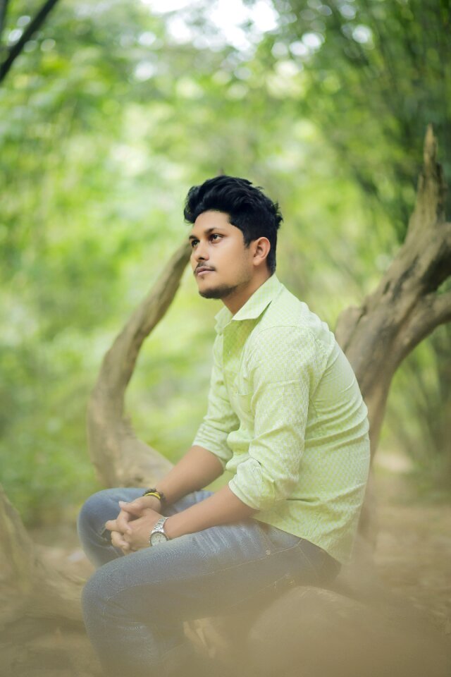 Boy young log