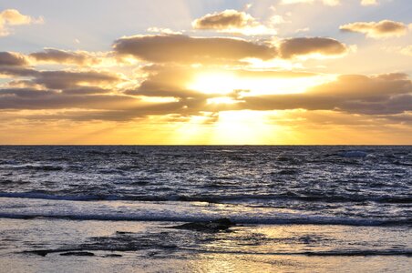 Sky sea dusk photo