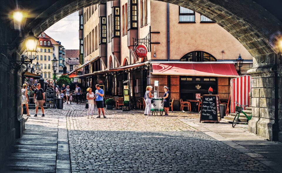 Marketplace pedestrian zone road photo