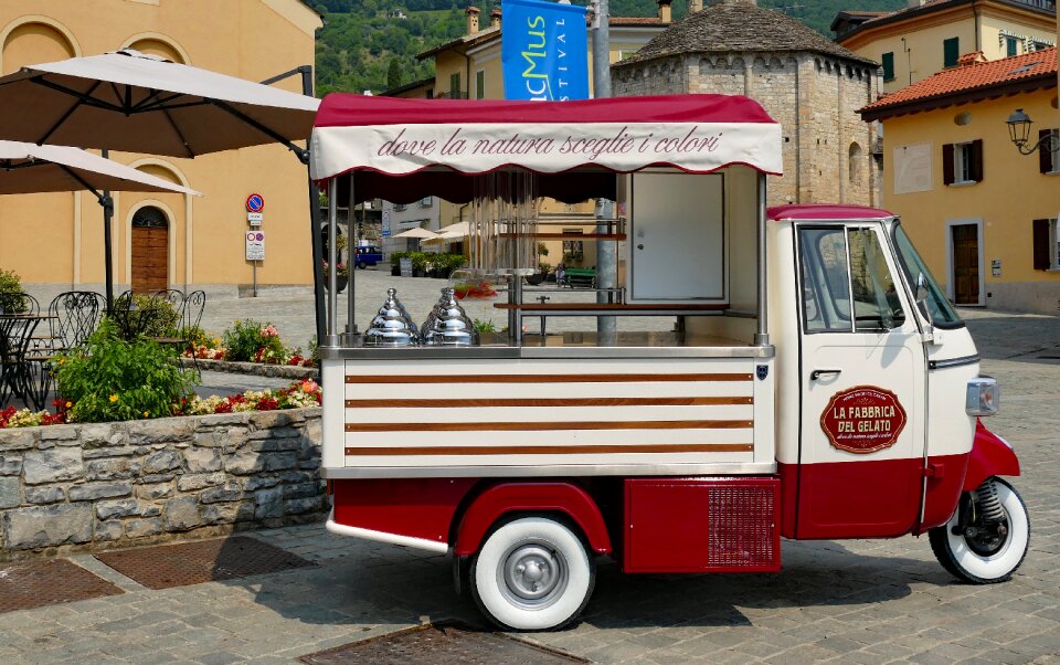 Summer ice cream sales tricycle photo