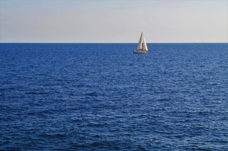 Blue boat vela