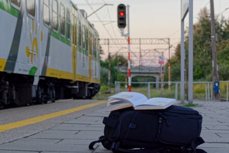 The book is in the way train peron photo