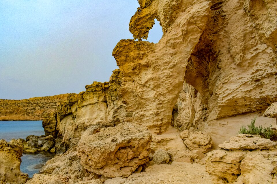 Rocky formation natural arch