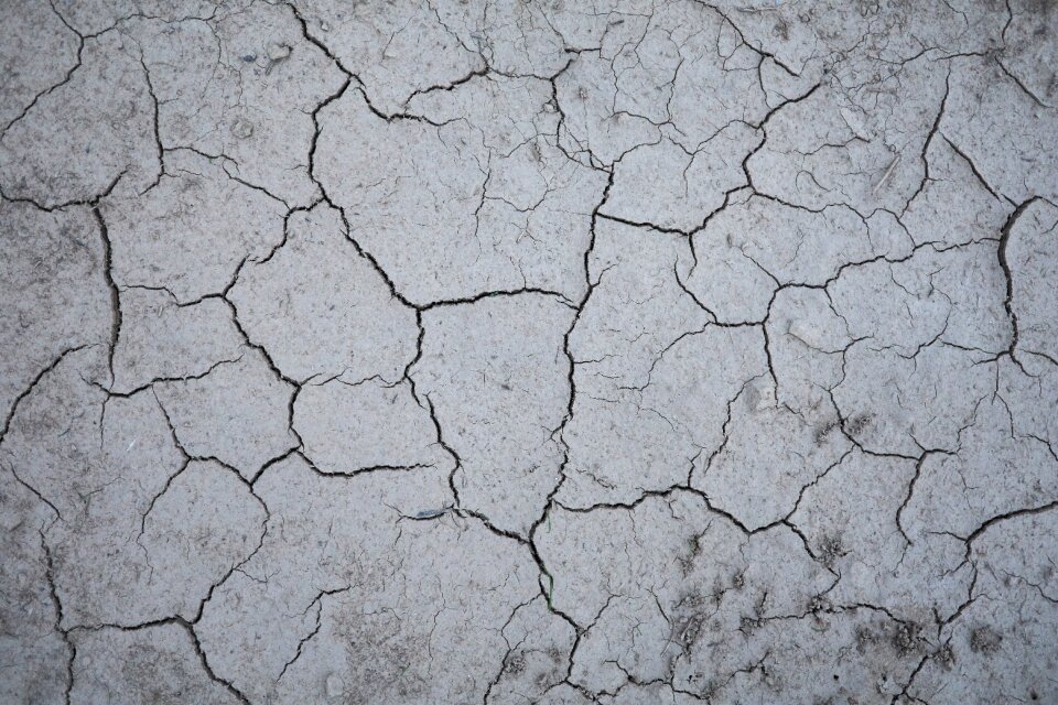Drought cracks nature