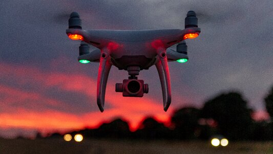 Landscape flying red
